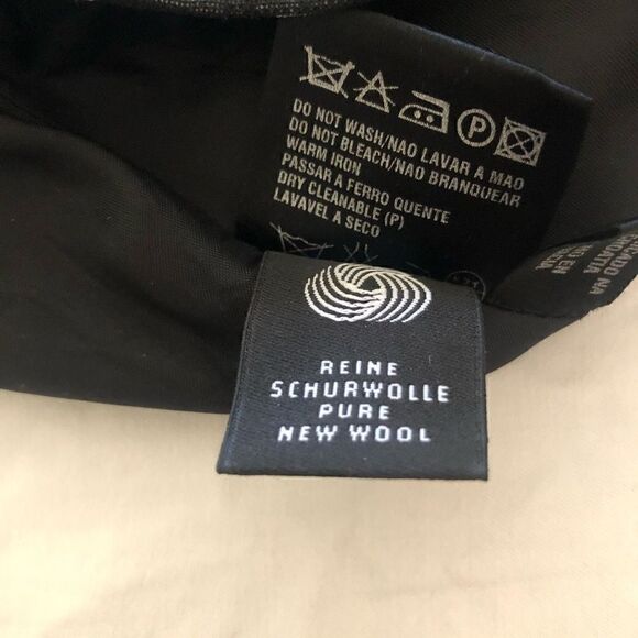 Laurel Light Gray and Black Wool Geometric Design Straight Skirt - Picture 8 of 12